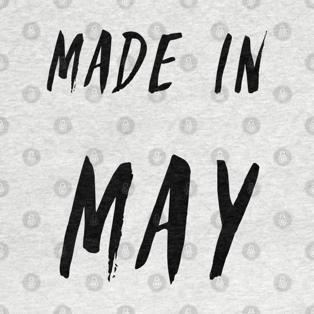 Made in May simple text design by Wolshebnaja